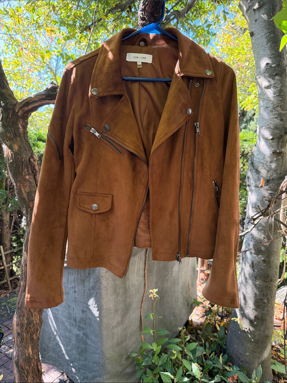 John and Jenn Vegan Suede Brown Jacket size s